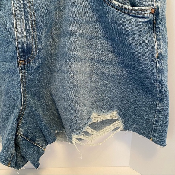 COTTON:ON Womens Curve A-Line High Rise Denim Short Lagoon Blue Size 18 NWT - Picture 3 of 10